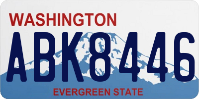 WA license plate ABK8446