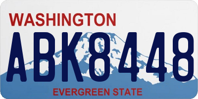 WA license plate ABK8448