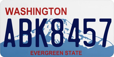 WA license plate ABK8457