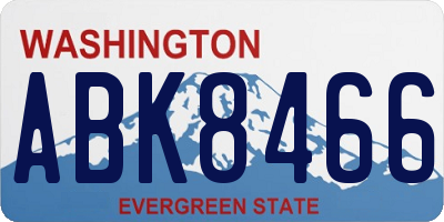 WA license plate ABK8466