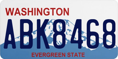 WA license plate ABK8468