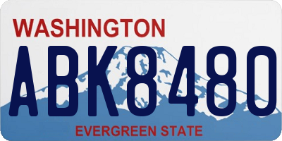 WA license plate ABK8480