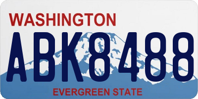 WA license plate ABK8488