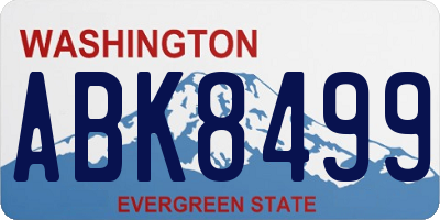 WA license plate ABK8499