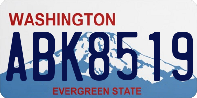 WA license plate ABK8519