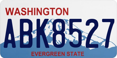 WA license plate ABK8527