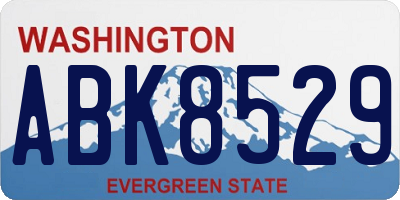 WA license plate ABK8529