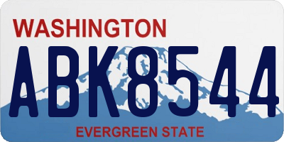 WA license plate ABK8544