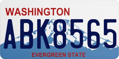 WA license plate ABK8565