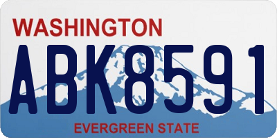 WA license plate ABK8591