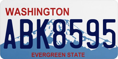 WA license plate ABK8595