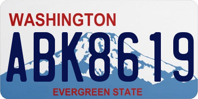 WA license plate ABK8619