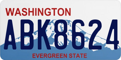 WA license plate ABK8624