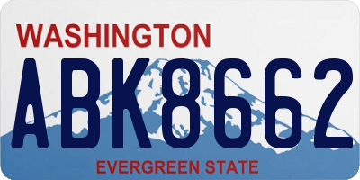 WA license plate ABK8662