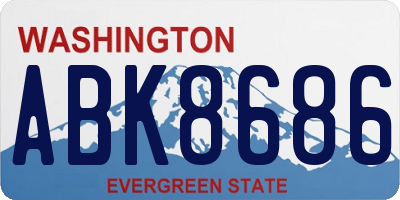WA license plate ABK8686
