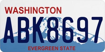 WA license plate ABK8697