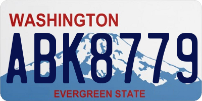 WA license plate ABK8779
