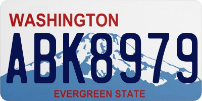 WA license plate ABK8979
