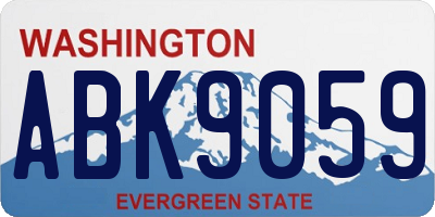 WA license plate ABK9059