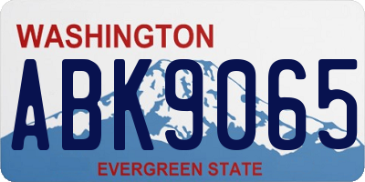 WA license plate ABK9065