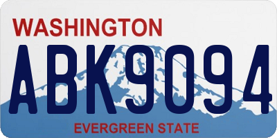 WA license plate ABK9094