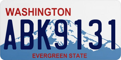 WA license plate ABK9131