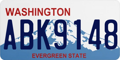 WA license plate ABK9148