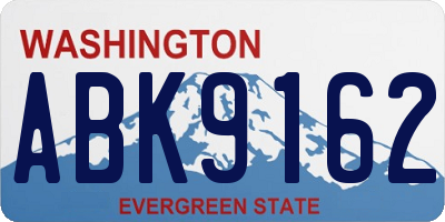 WA license plate ABK9162
