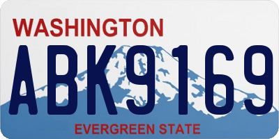 WA license plate ABK9169