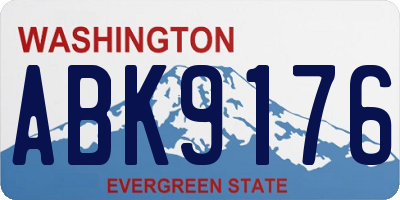 WA license plate ABK9176