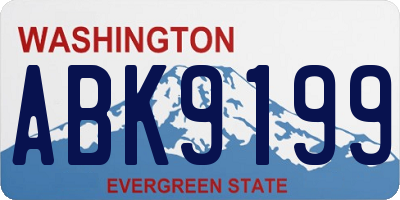 WA license plate ABK9199