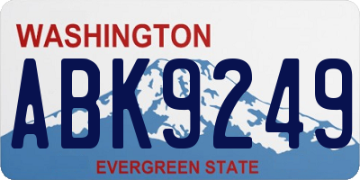 WA license plate ABK9249