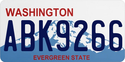 WA license plate ABK9266