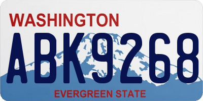 WA license plate ABK9268