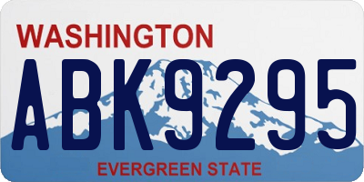 WA license plate ABK9295