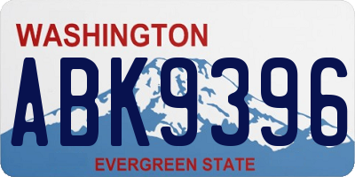 WA license plate ABK9396