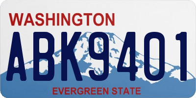 WA license plate ABK9401