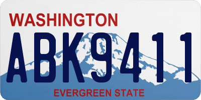 WA license plate ABK9411