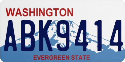 WA license plate ABK9414