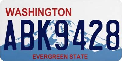 WA license plate ABK9428