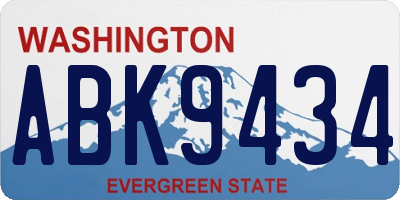 WA license plate ABK9434