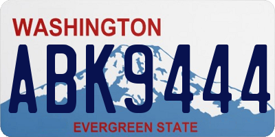 WA license plate ABK9444