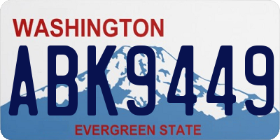 WA license plate ABK9449