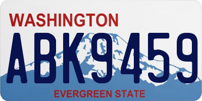 WA license plate ABK9459