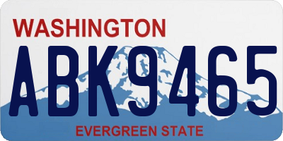WA license plate ABK9465