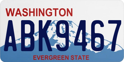 WA license plate ABK9467