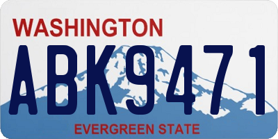 WA license plate ABK9471