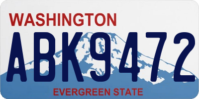 WA license plate ABK9472