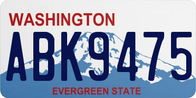 WA license plate ABK9475
