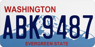 WA license plate ABK9487